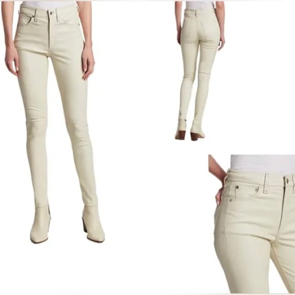 Rag and Bone Nina high rise leather jeans